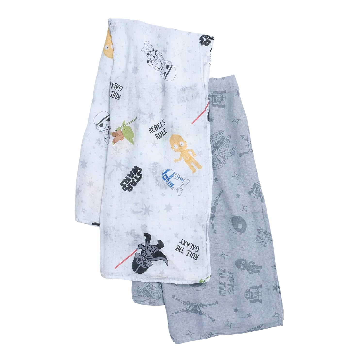 Lambs Ivy Star Wars 2-Pack Muslin Swaddle Blankets
