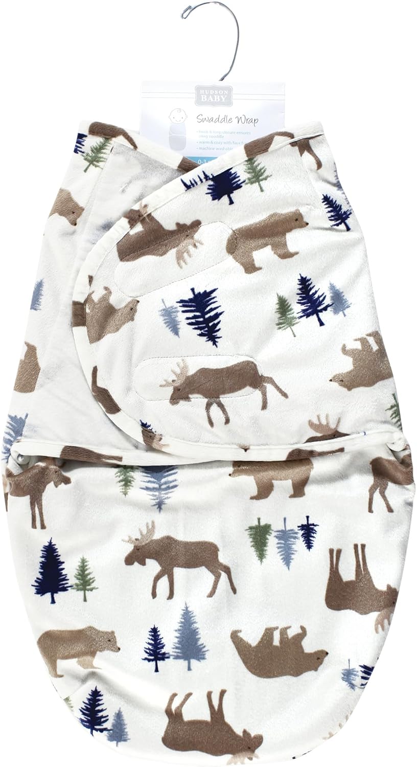 Hudson Baby Unisex Faux Fur Swaddle Wrap 1