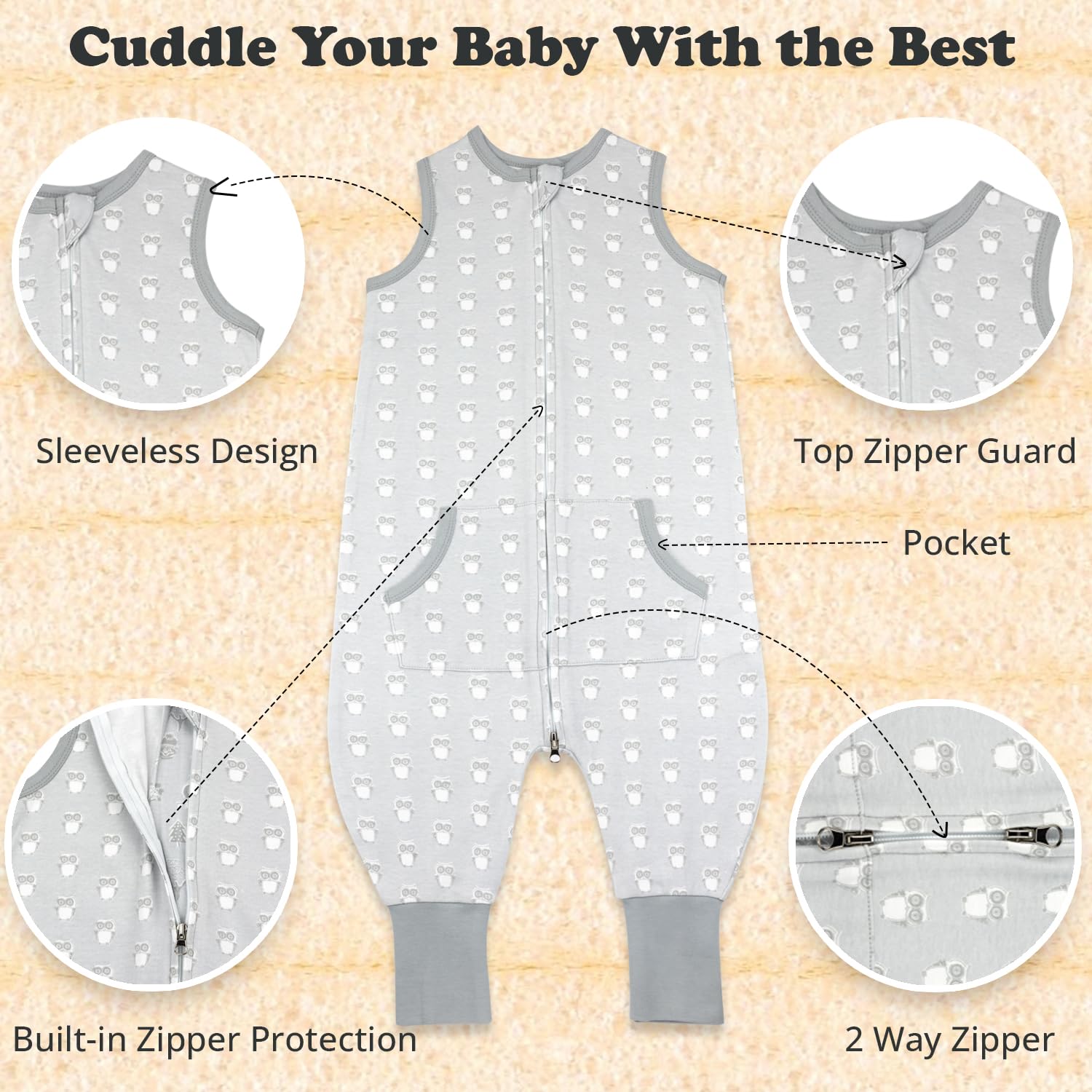 Bublo Baby Toddler Sleep Sack 3T-4T 1 Pack Wearable Blanket with Feet