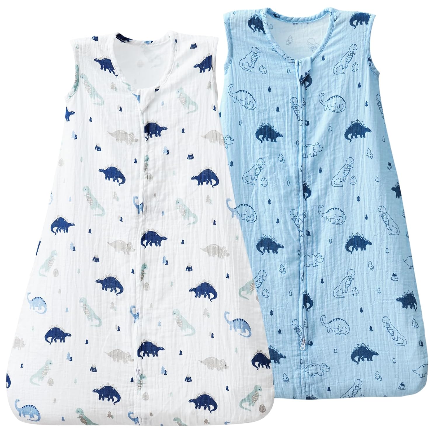 Davids Kids Dinosaur Muslin Sleep Sack 6-12 Months 2 Pack 1