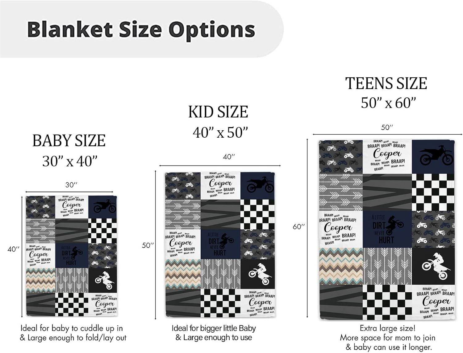 Personalized Baby Blanket with Name - 30x40 Inches