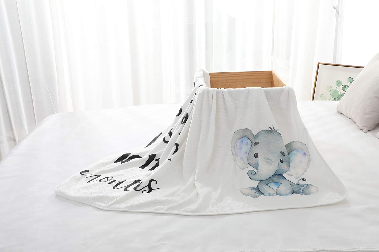 Tebaby Baby Milestone Blanket - 47x40 Plush Fleece with Frame