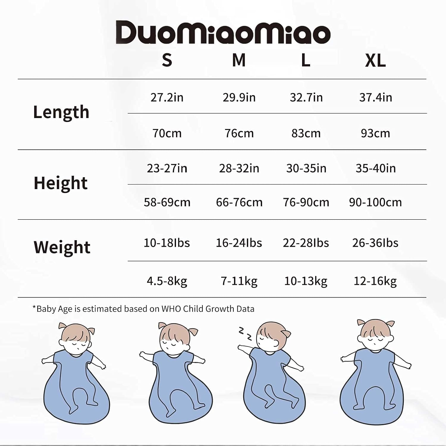 Duomiaomiao Unisex Baby Sleep Sack - Soft Plush All Season