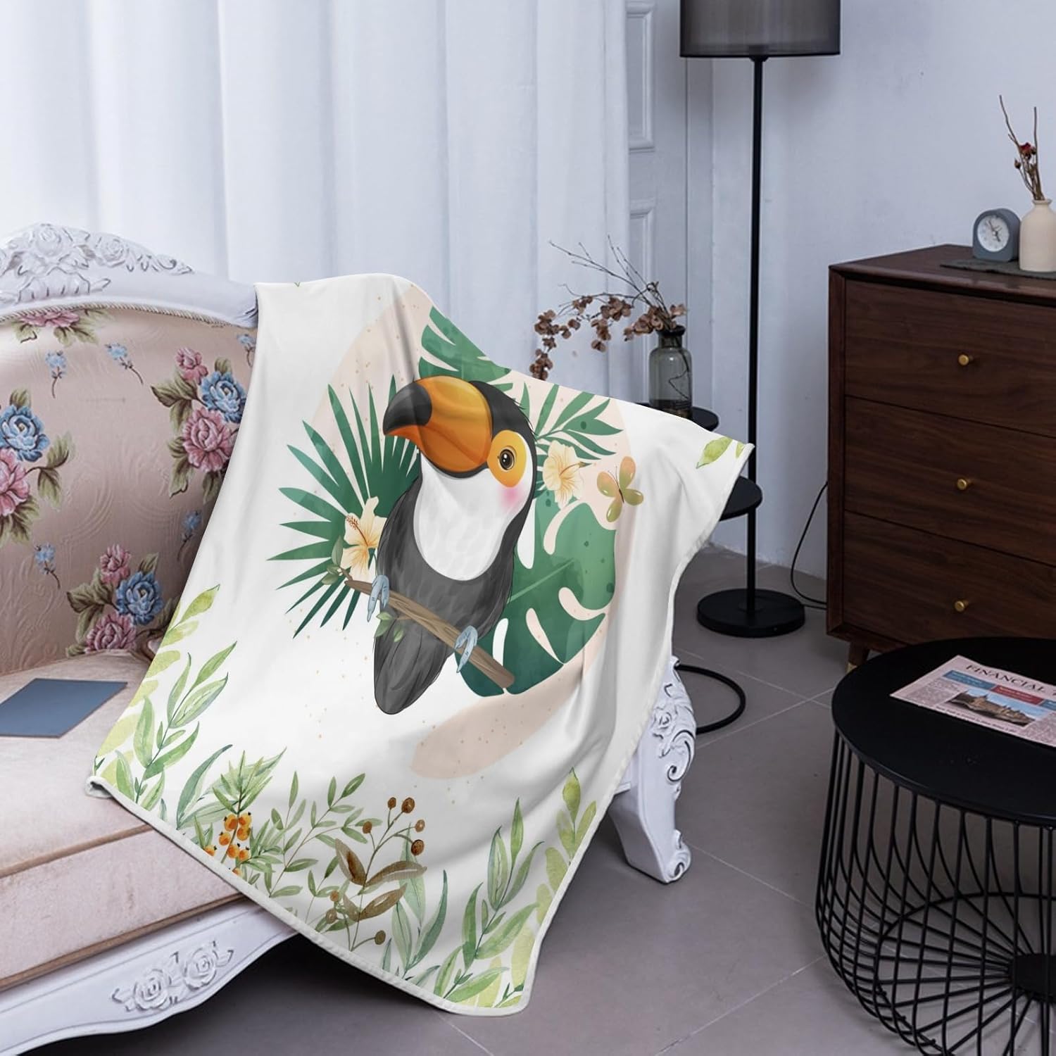 Deven Woodland Toucan Cooling Blanket for Toddler