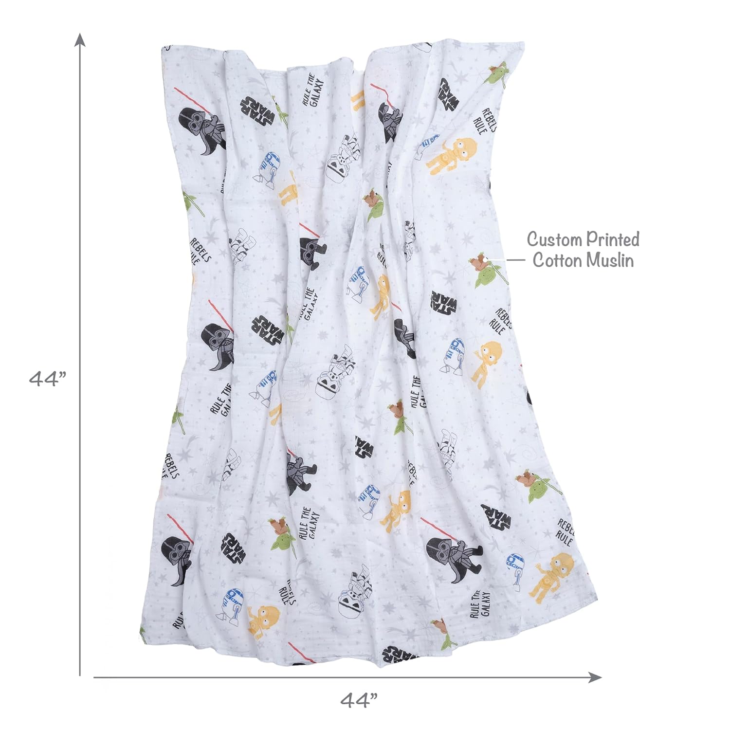 Lambs Ivy Star Wars 2-Pack Muslin Swaddle Blankets