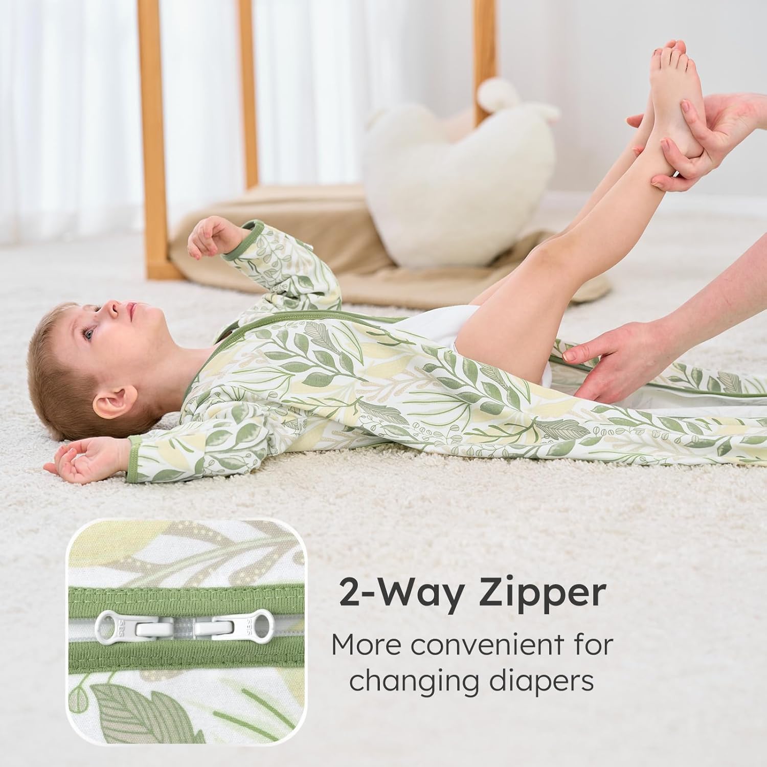 Yoofoss Baby Sleep Sack 0-6 Months 100 Cotton 2-Way Zipper 1