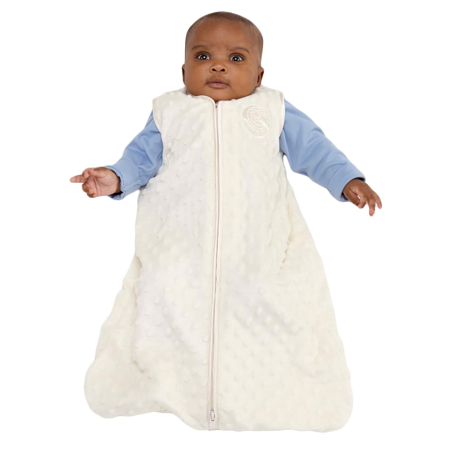 HALO Sleepsack Wearable Blanket TOG 15 Cream Plush Dots Large
