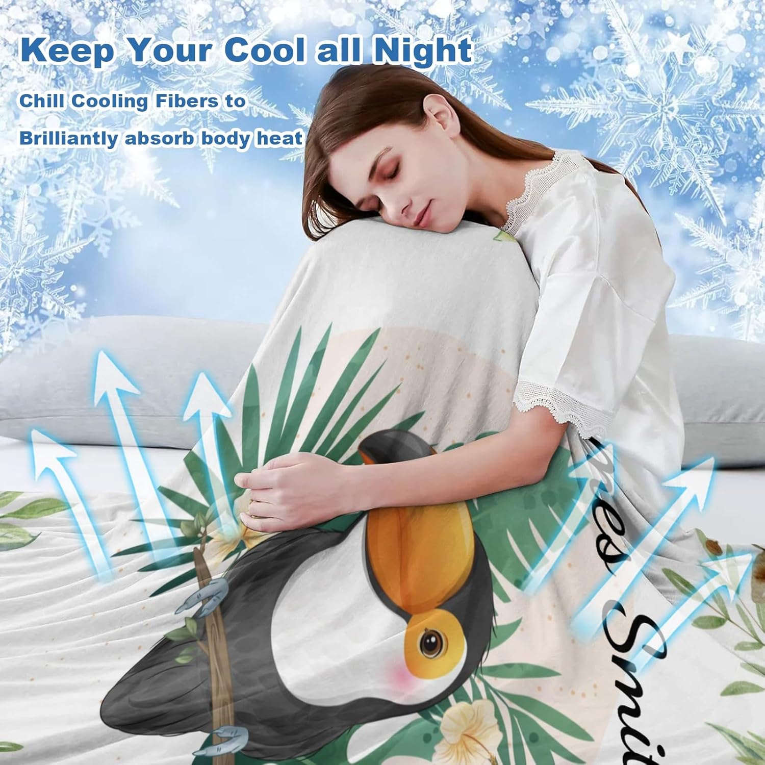 Deven Woodland Toucan Cooling Blanket for Toddler