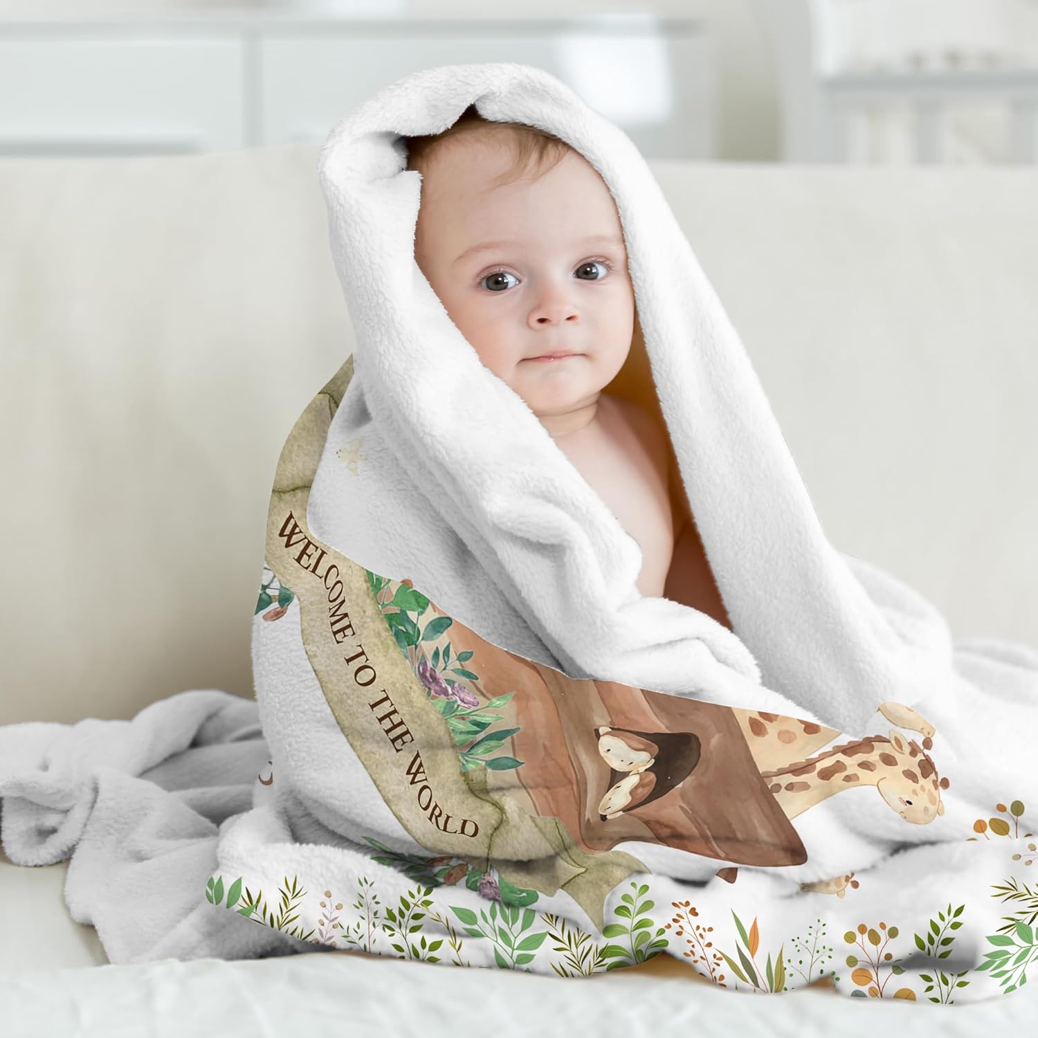 Personalized Blanket with Name Custom Baby Flannel for Girls Boys