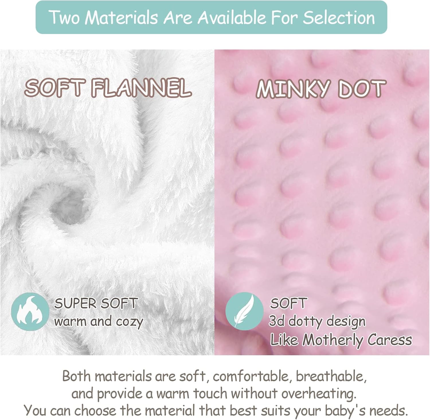 Personalized Baby Blanket with Name - Custom Deer Fleece Blanket for Girl