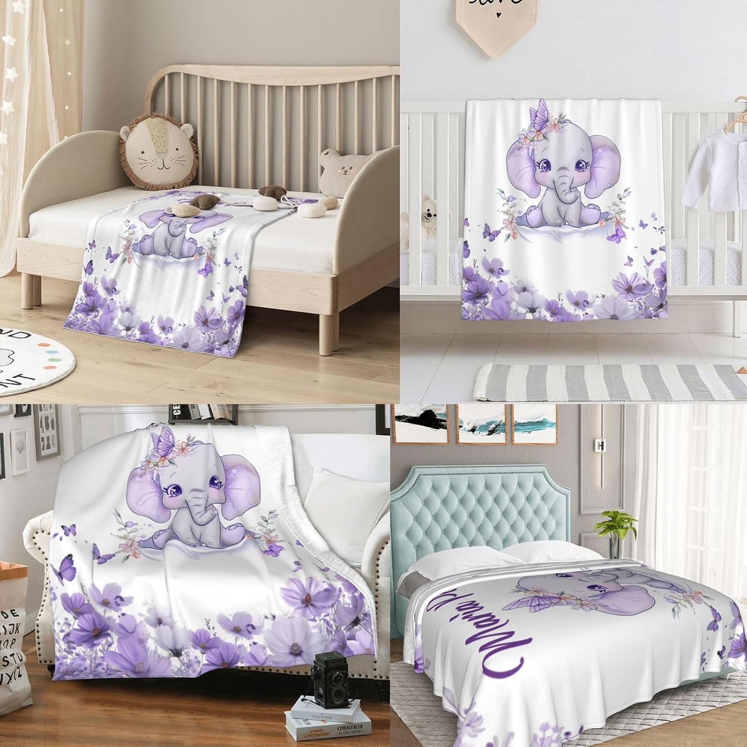 Personalized Baby Blanket with Name Custom Flannel Throw for Kids