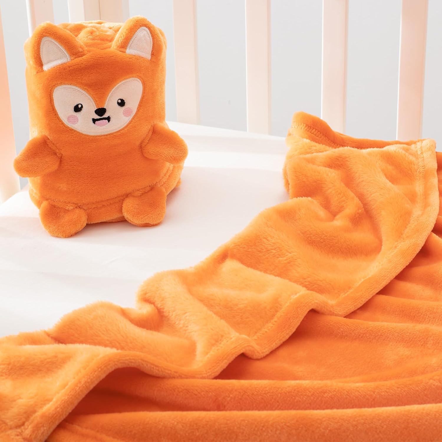 Babyhuggle Foldable Fox Plush Blanket for Newborn 1