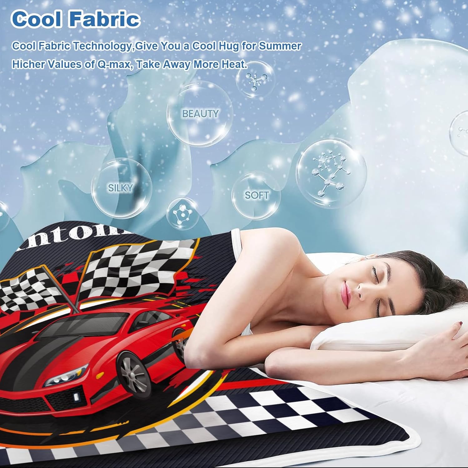 Deven Race Car Cooling Blanket for Kids