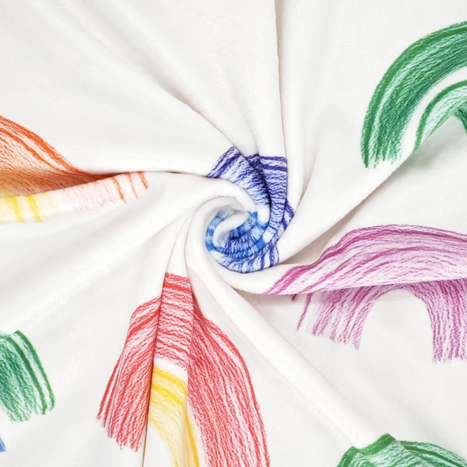 VivaCozy Baby Blanket Rainbow Crayon Yellow Double Layer 30x40 Inch
