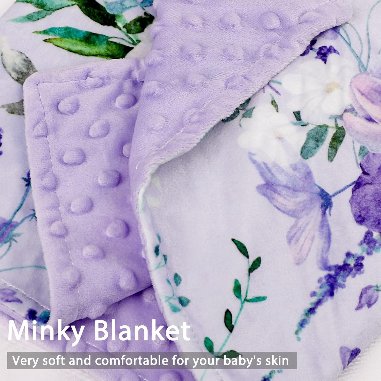 CARUILI Soft Plush Minky Blanket 30x40 Inches Purple 1