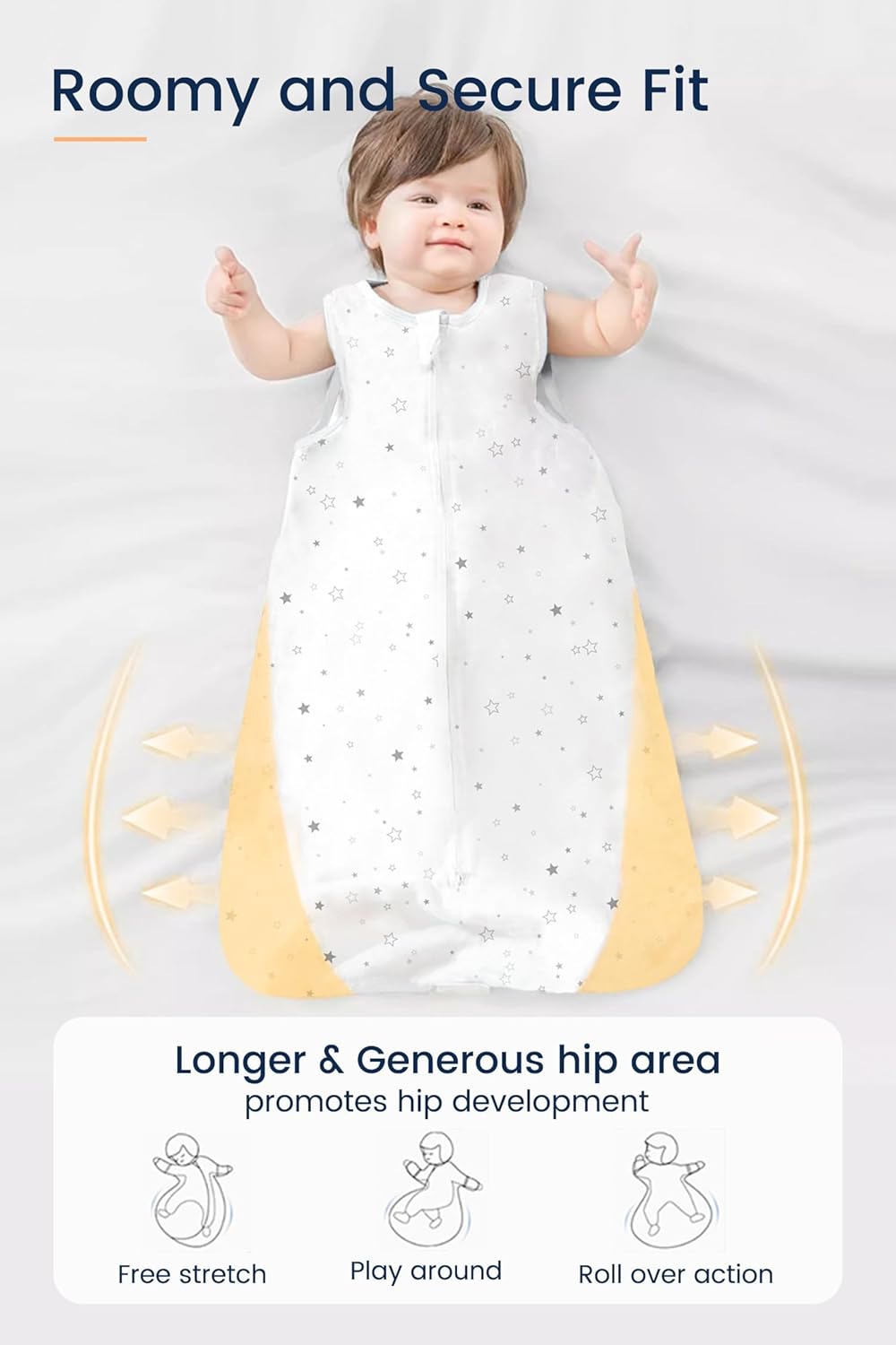 TotAha Toddler Sleep Sack 2T-3T-4T with 2-Way Zippers