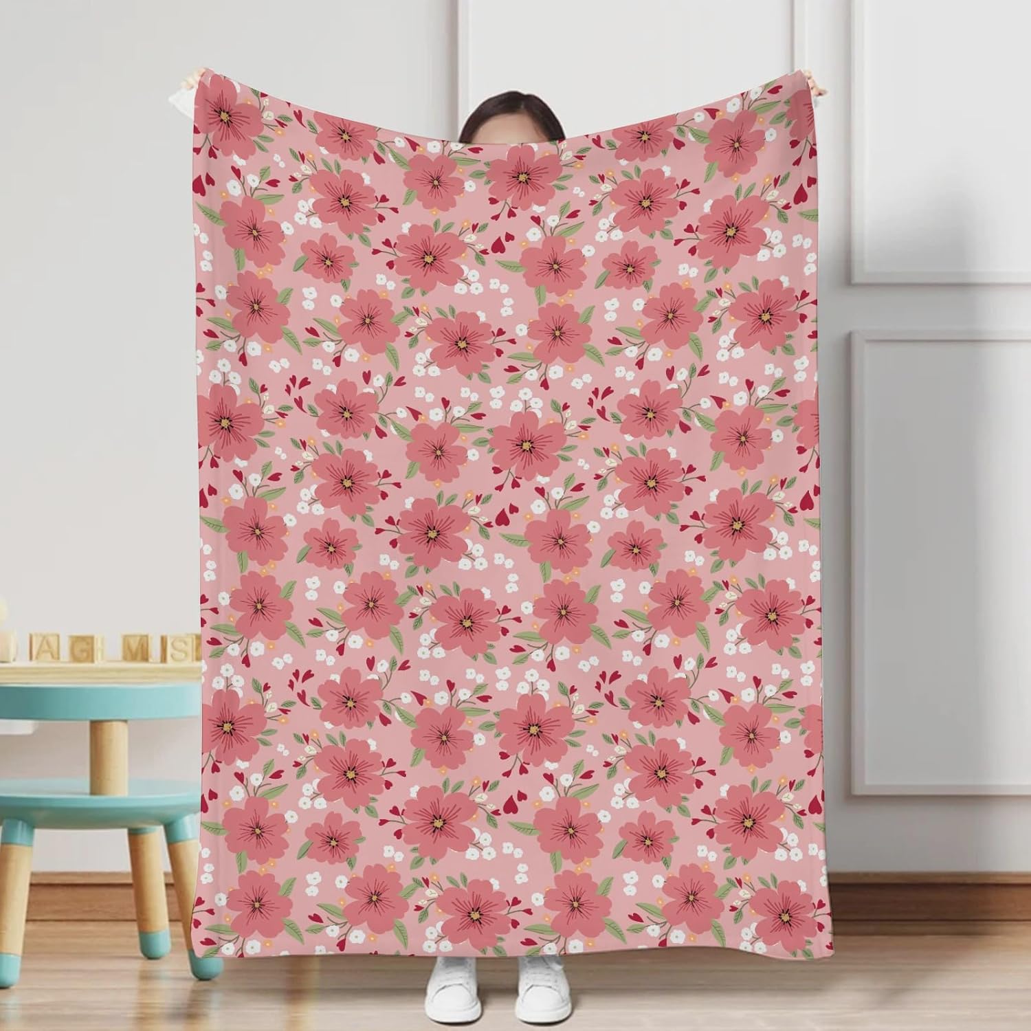 KASTLEE Love Blooms Baby Blanket for Girl Boy 1