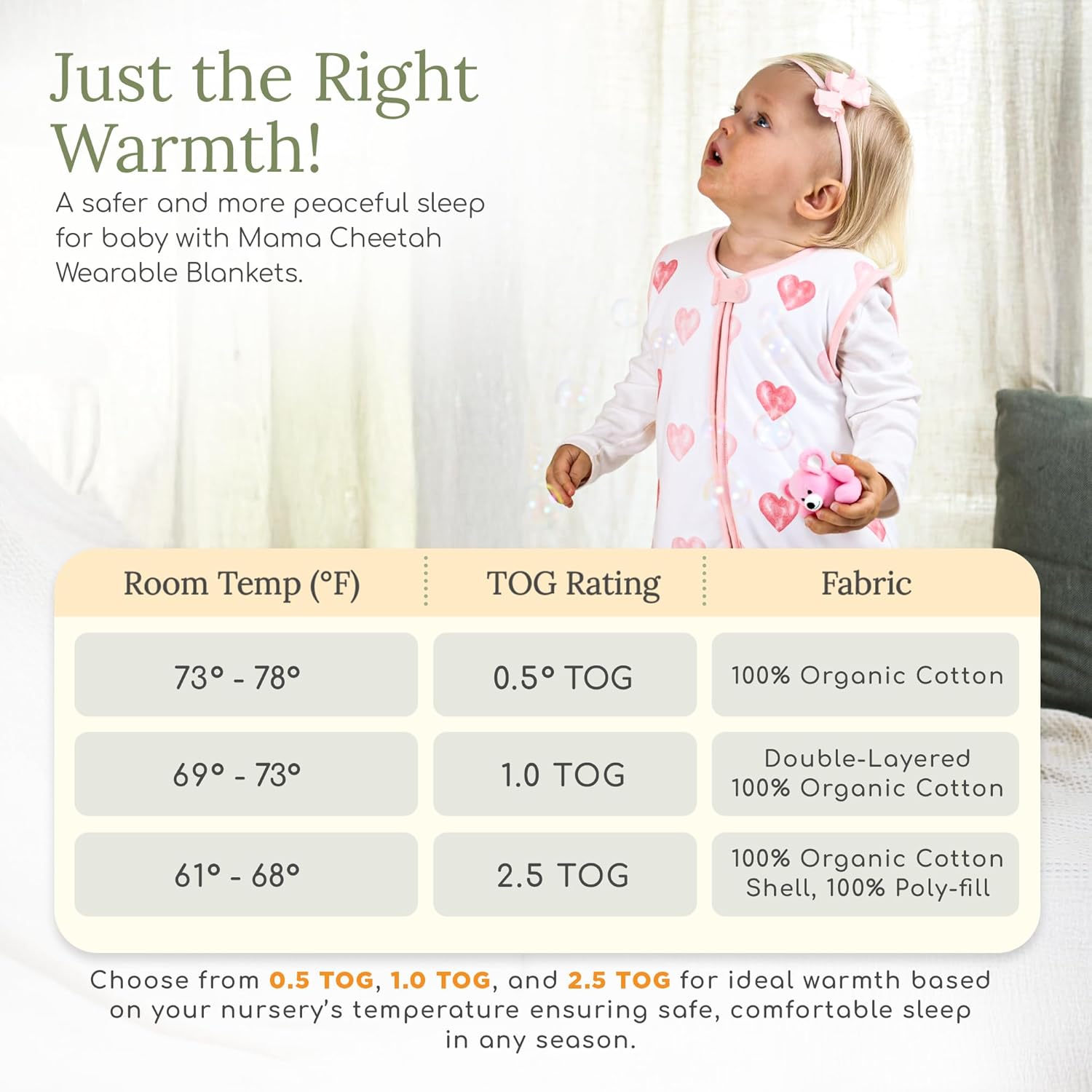 Mama Cheetah Toddler Sleep Sack with Feet 4T-5T