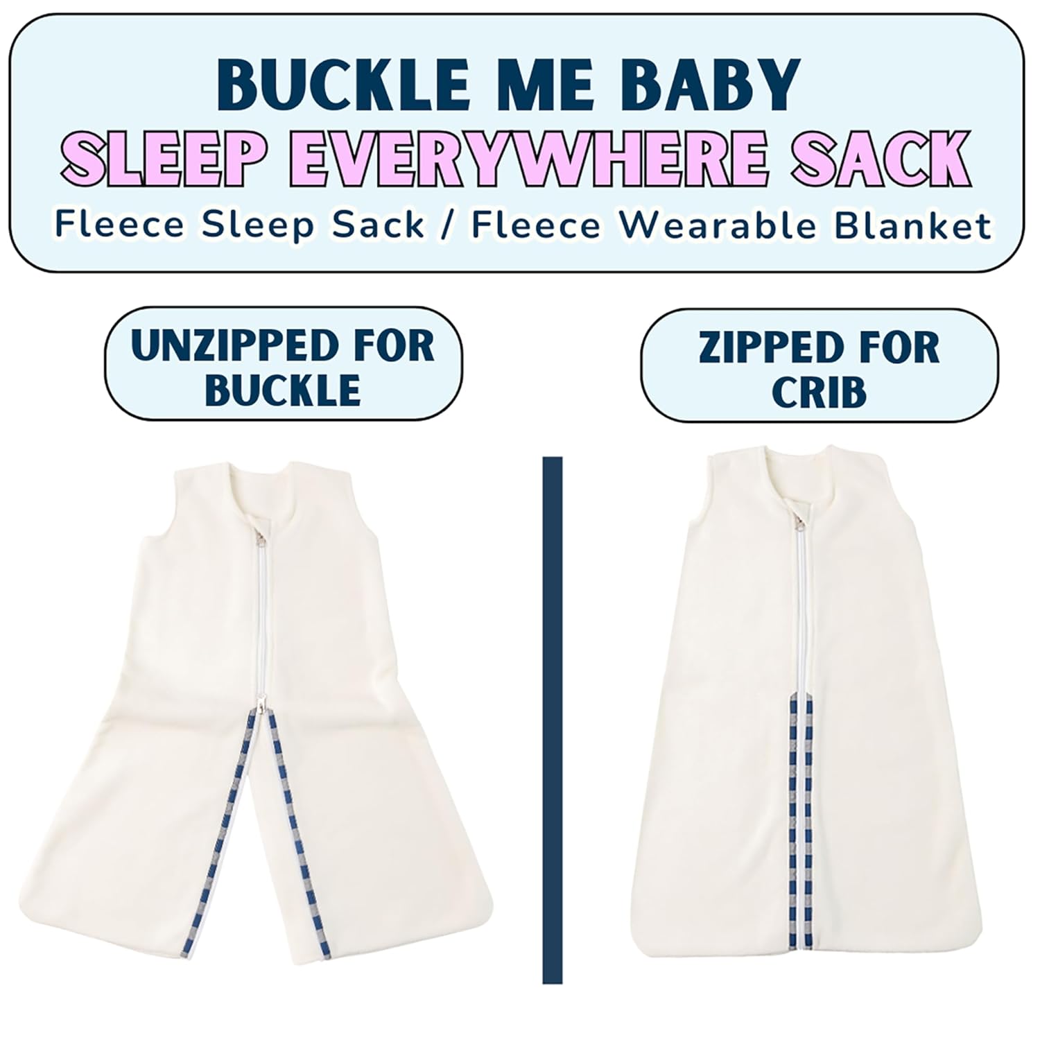 Buckle Me Baby Coats Wearable Blanket for Car Seat to Crib