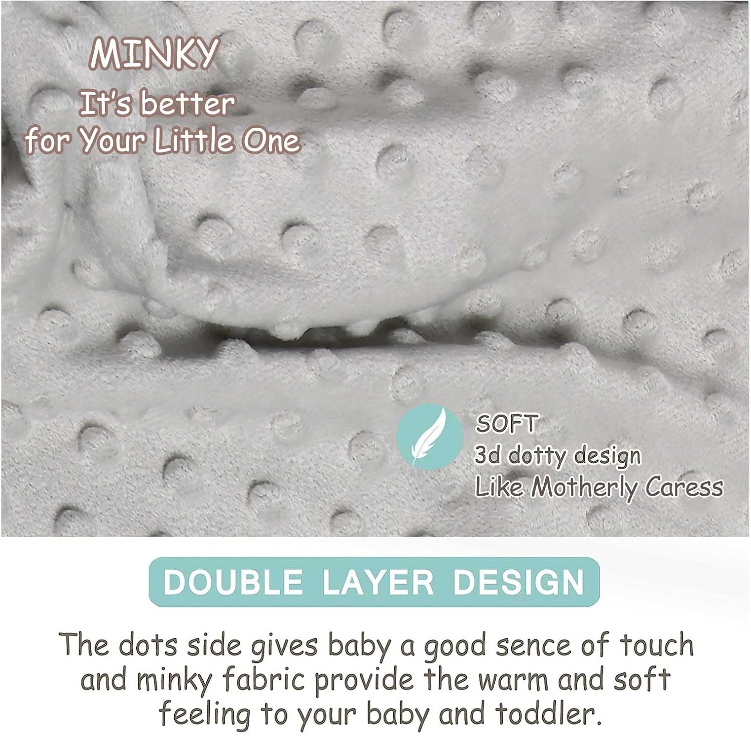 Custom Name Baby Blanket Soft Minky Dot Design