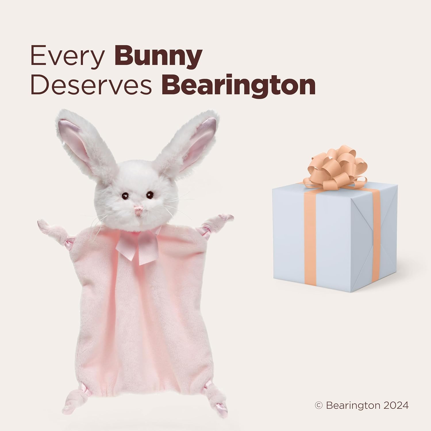 Bearington Collection Wee Cottontail Baby Lovey Blanket