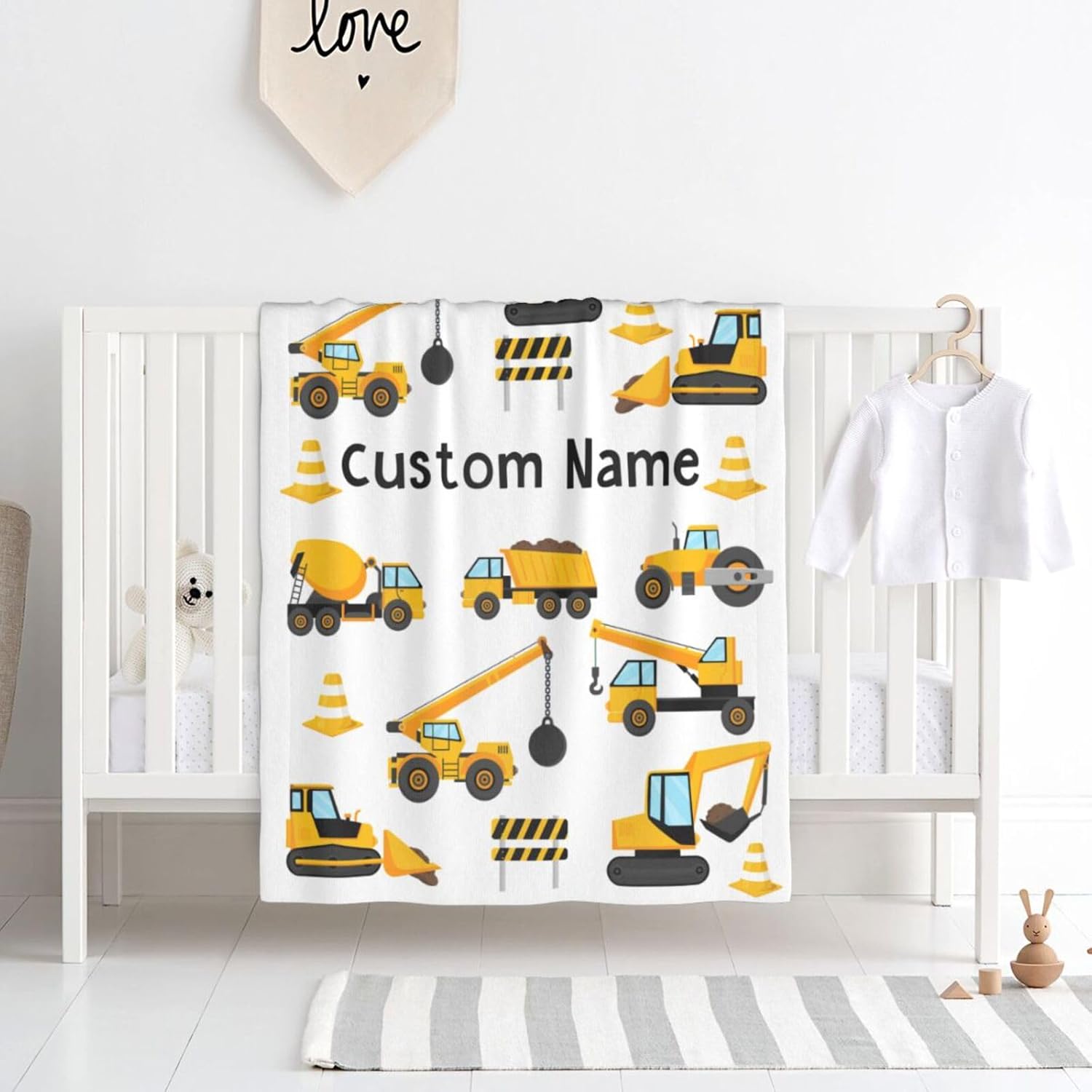 Personalized Baby Blanket with Name for Newborn