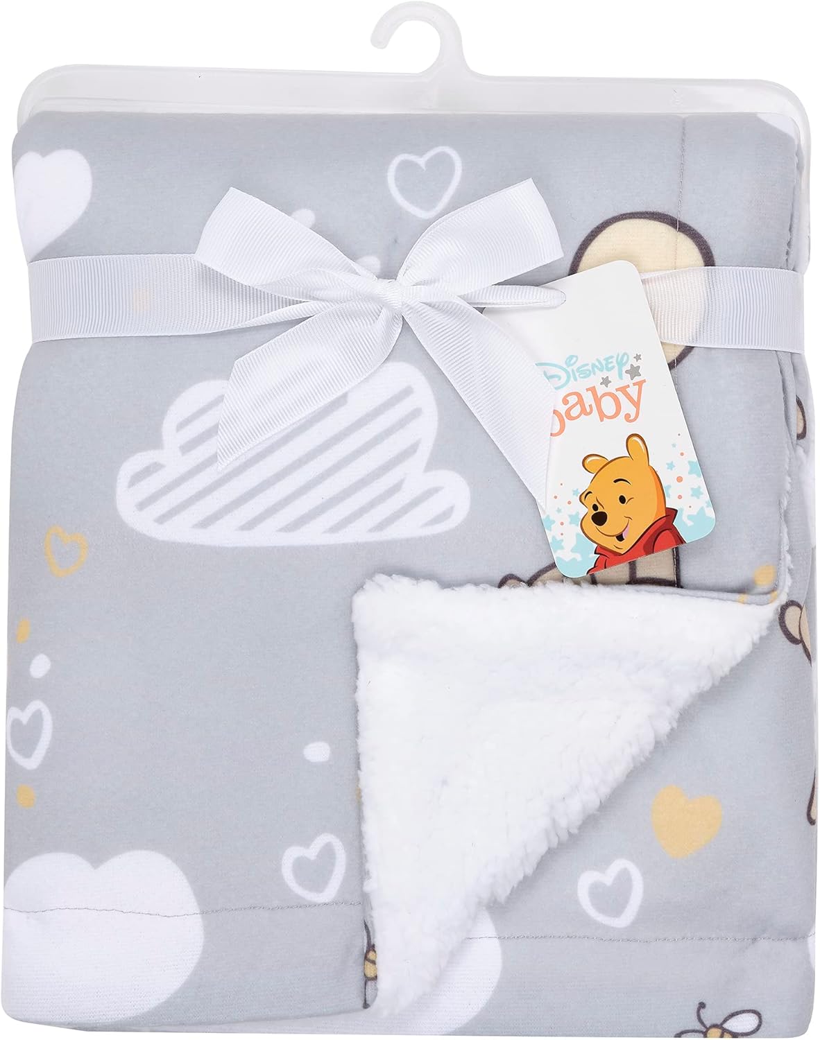 Lambs Ivy Hunny Bear Pooh Baby Blanket - Gray