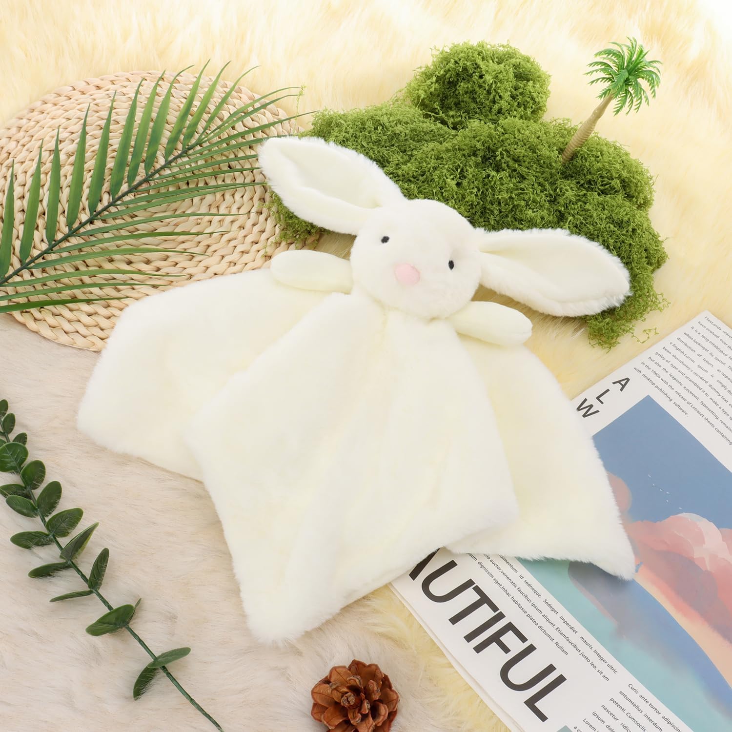 Apricot Lamb Cream Bunny Security Blanket