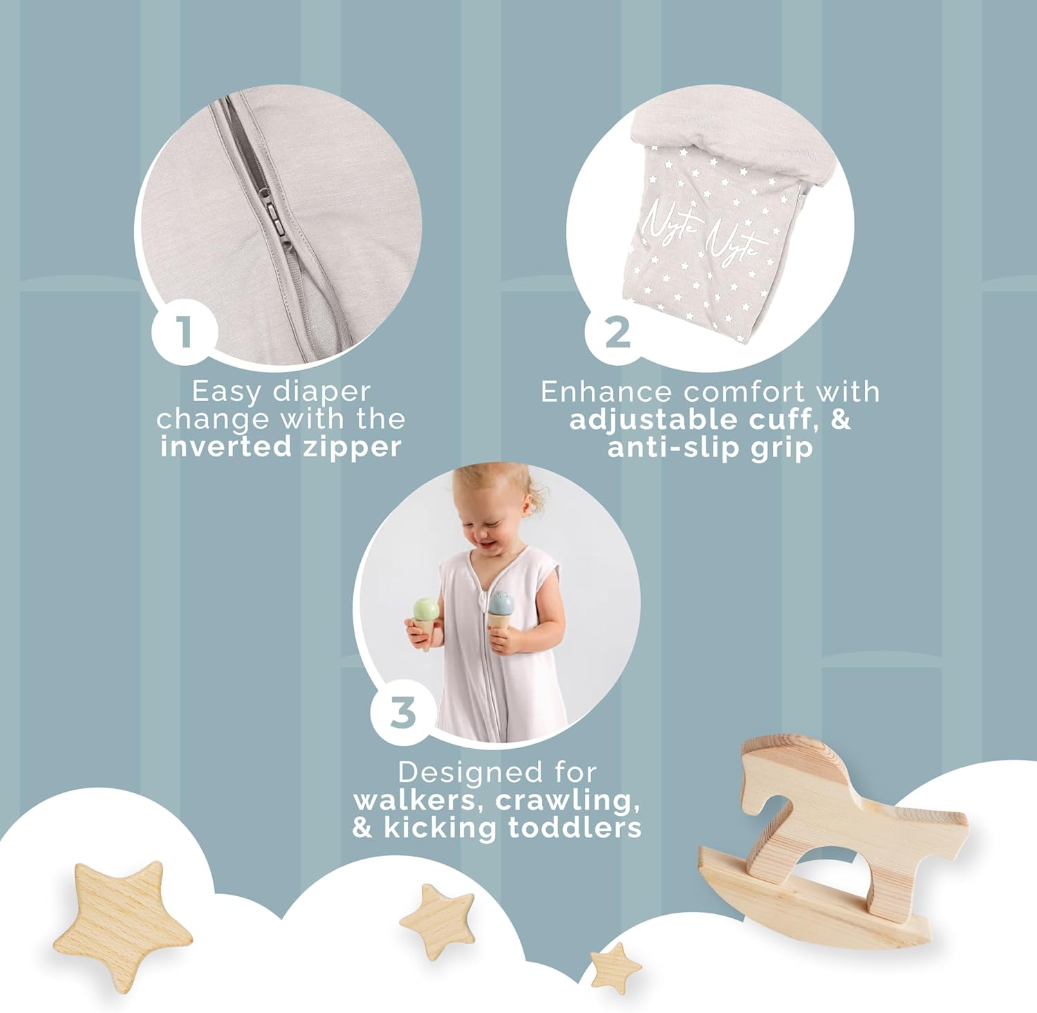 Nyte Nyte Baby - 1-toG Sleeveless Sleep Sack for Newborn Toddler
