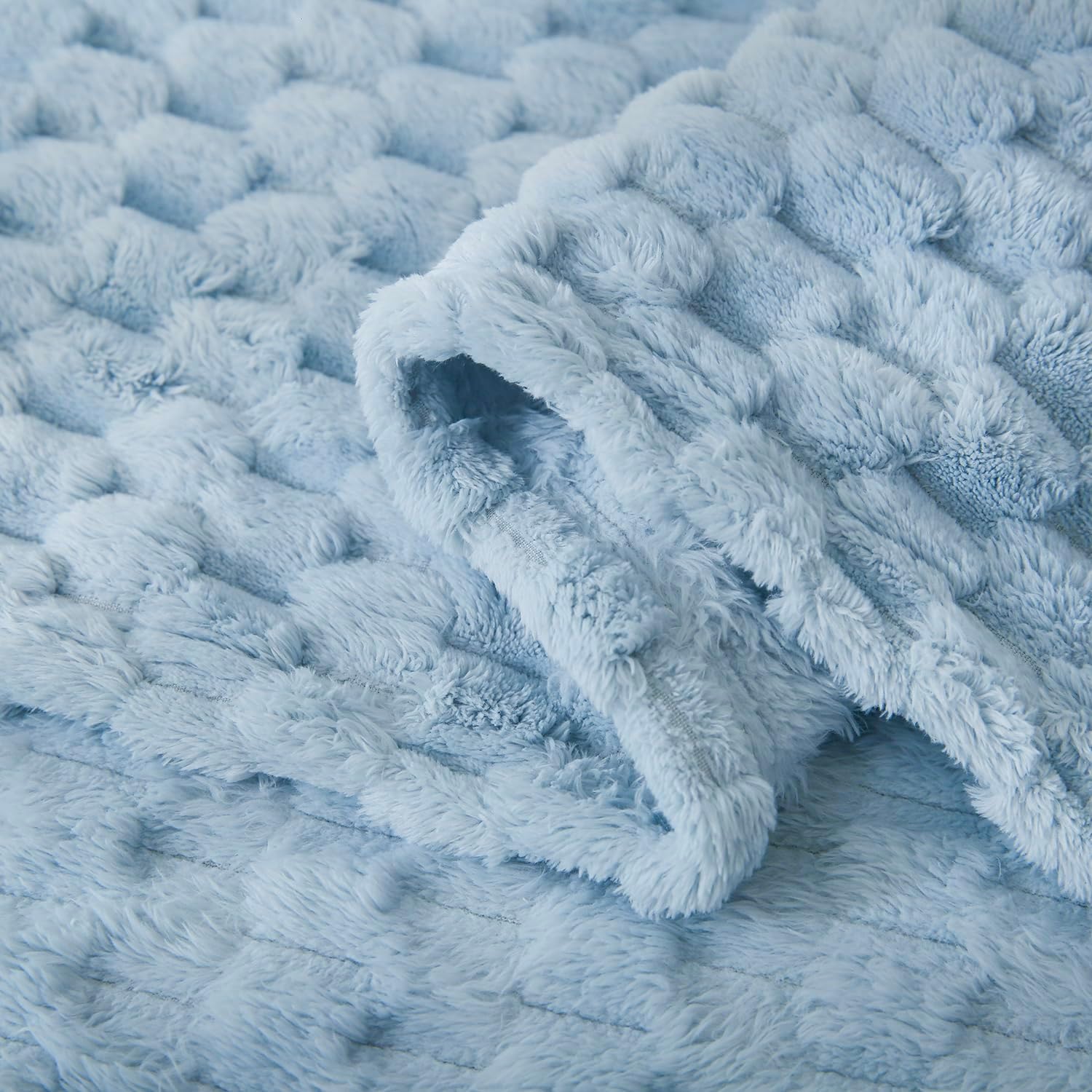 HOMRITAR Soft Fluffy 3D Jacquard Baby Blanket