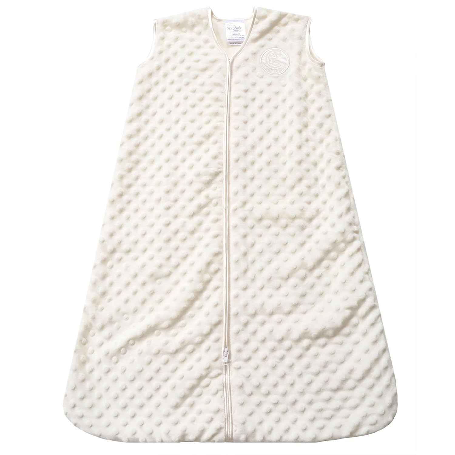 HALO Sleepsack Wearable Blanket TOG 15 Cream Plush Dots Large