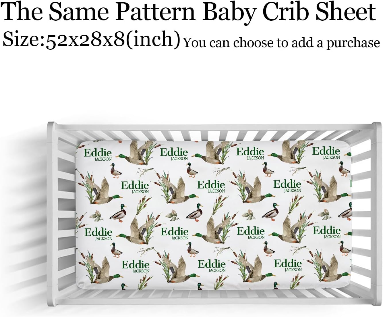 Personalized Baby Blanket with Name - Flannel Fleece Wild Ducks Design