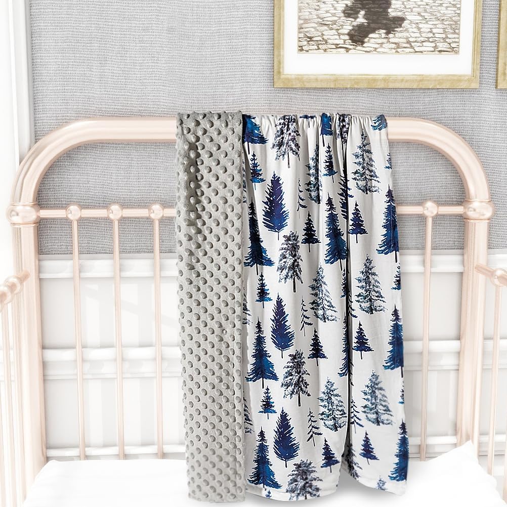 4 Pack Soft Woodland Baby Blankets for Newborn Toddlers