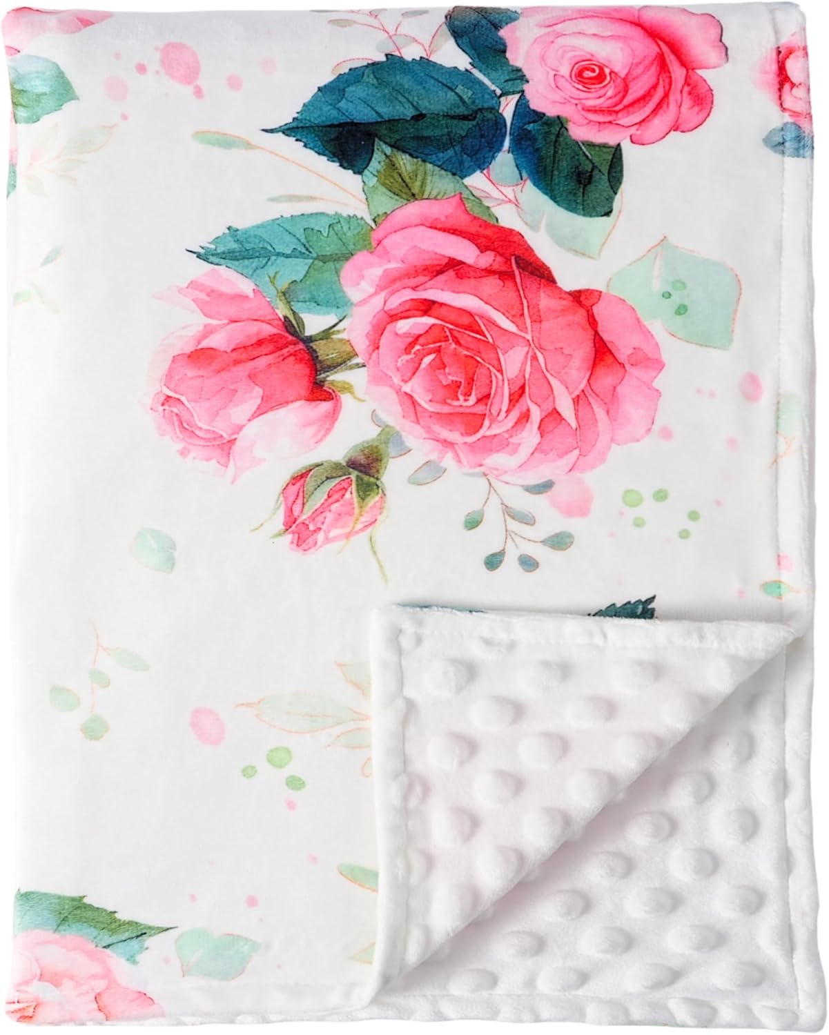 Wirein 30 x 40 Pink Rose Baby Blanket