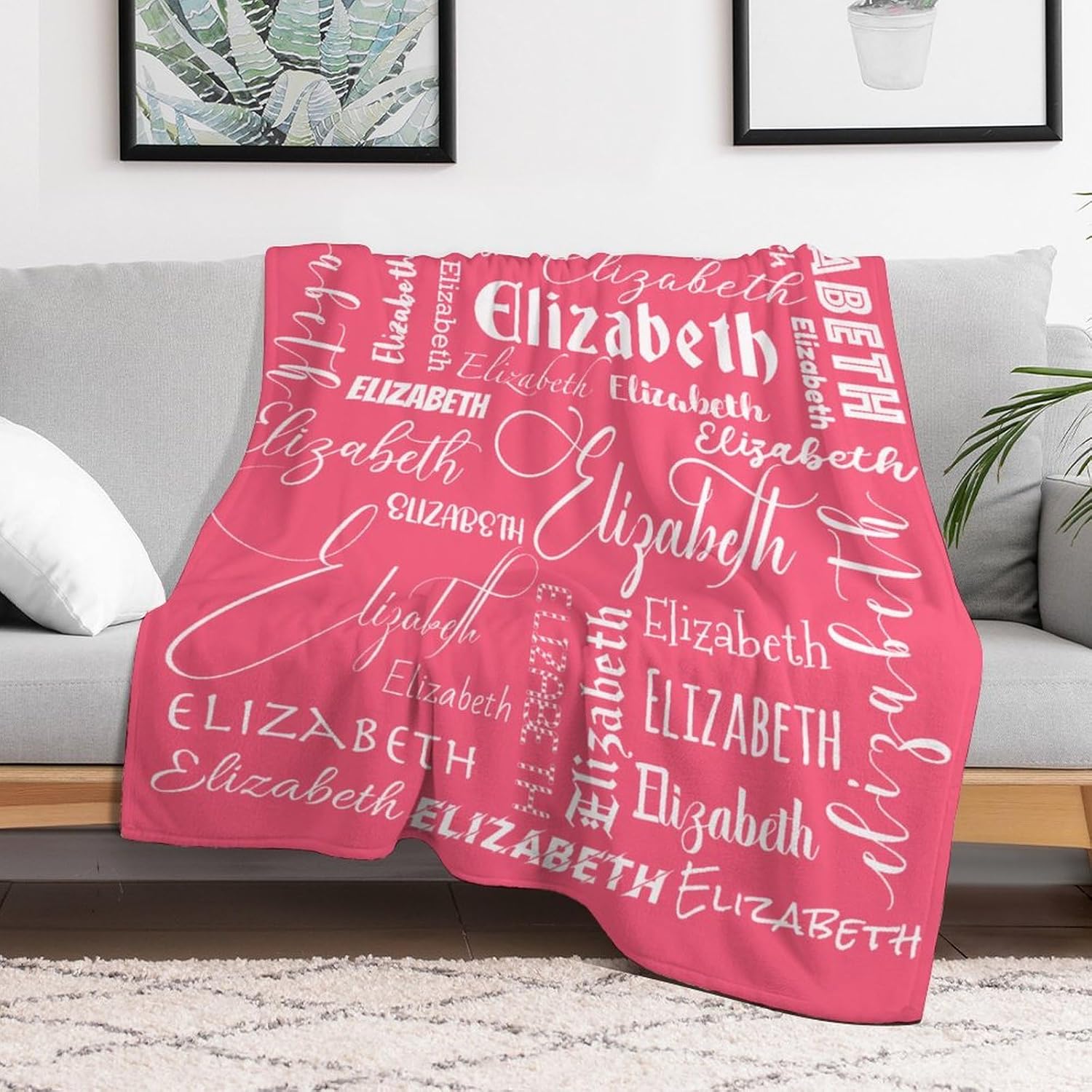 Custom Name Flannel Blanket 3248 for Kids Teens Adults