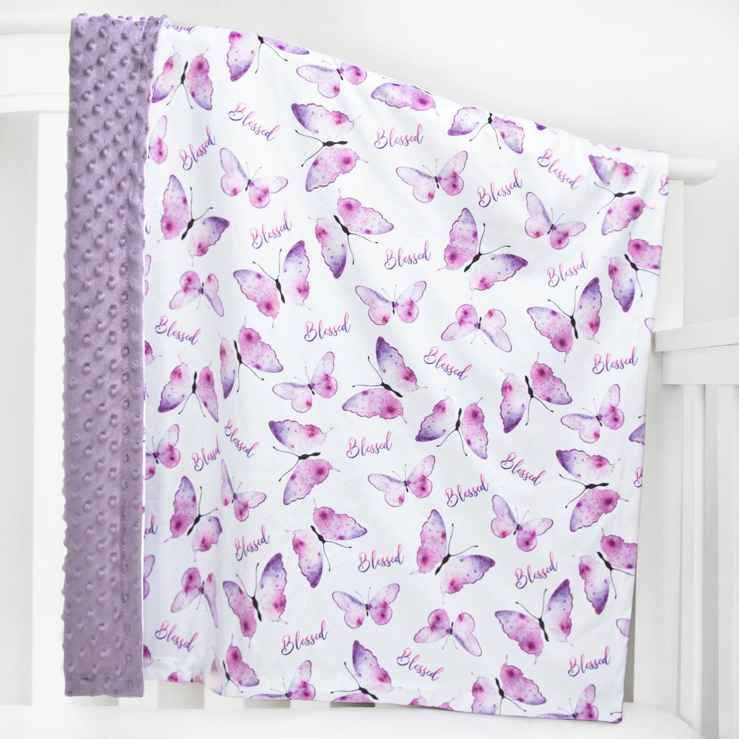 BORITAR Baby Blanket for Girls Plush Minky 30x40 Inch