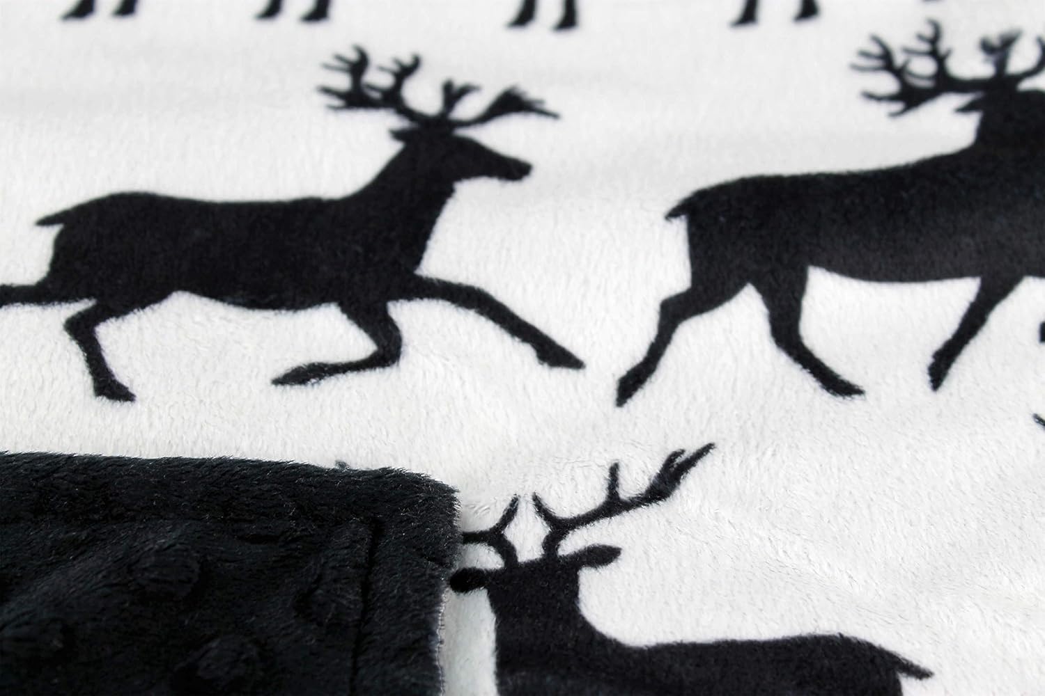 Top Tots Baby Blanket - Black Horned Animal Deer 1
