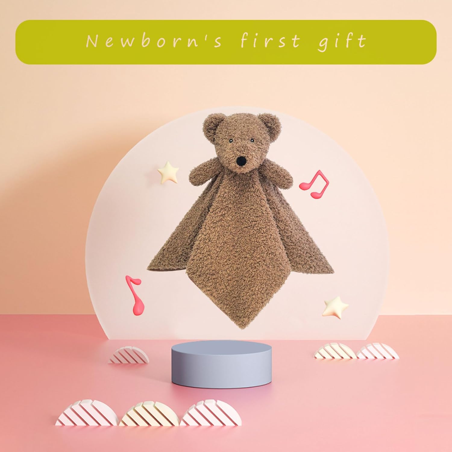Doindute Baby Dark Brown Teddy Bear Security Blanket