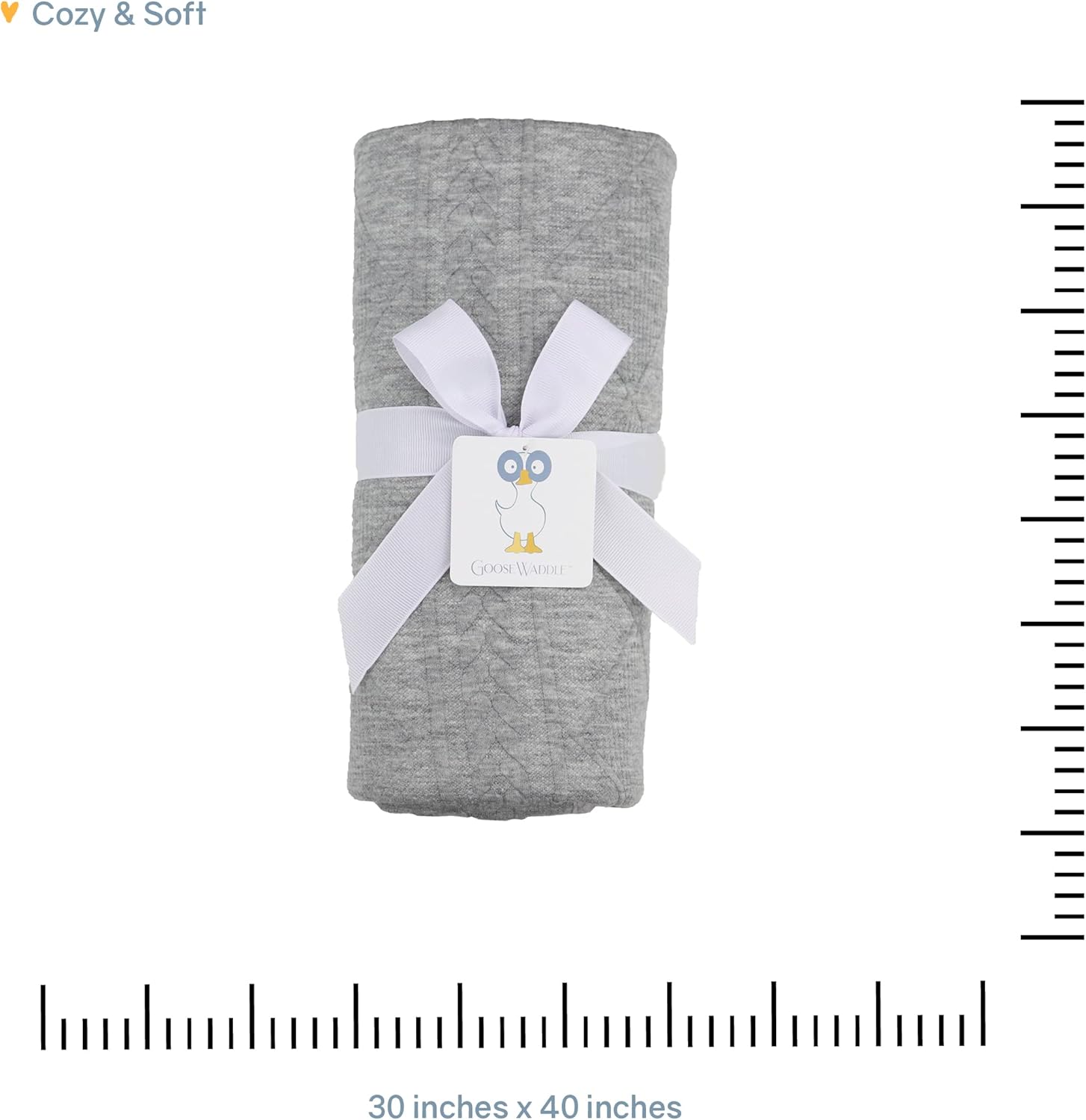 GooseWaddle Luxury Knit Baby Blanket 30x40 Lavender