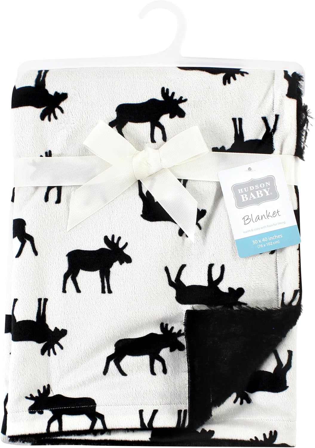Hudson Baby Unisex Plush Blanket - Moose
