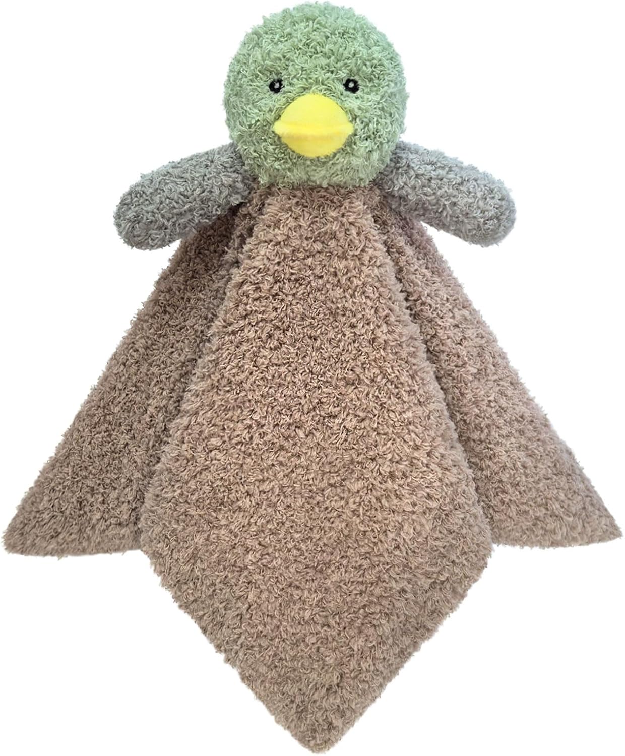 Doindute Baby Duck Security Blanket - 14 Inches Plush Green Stuffed Animal Lovey