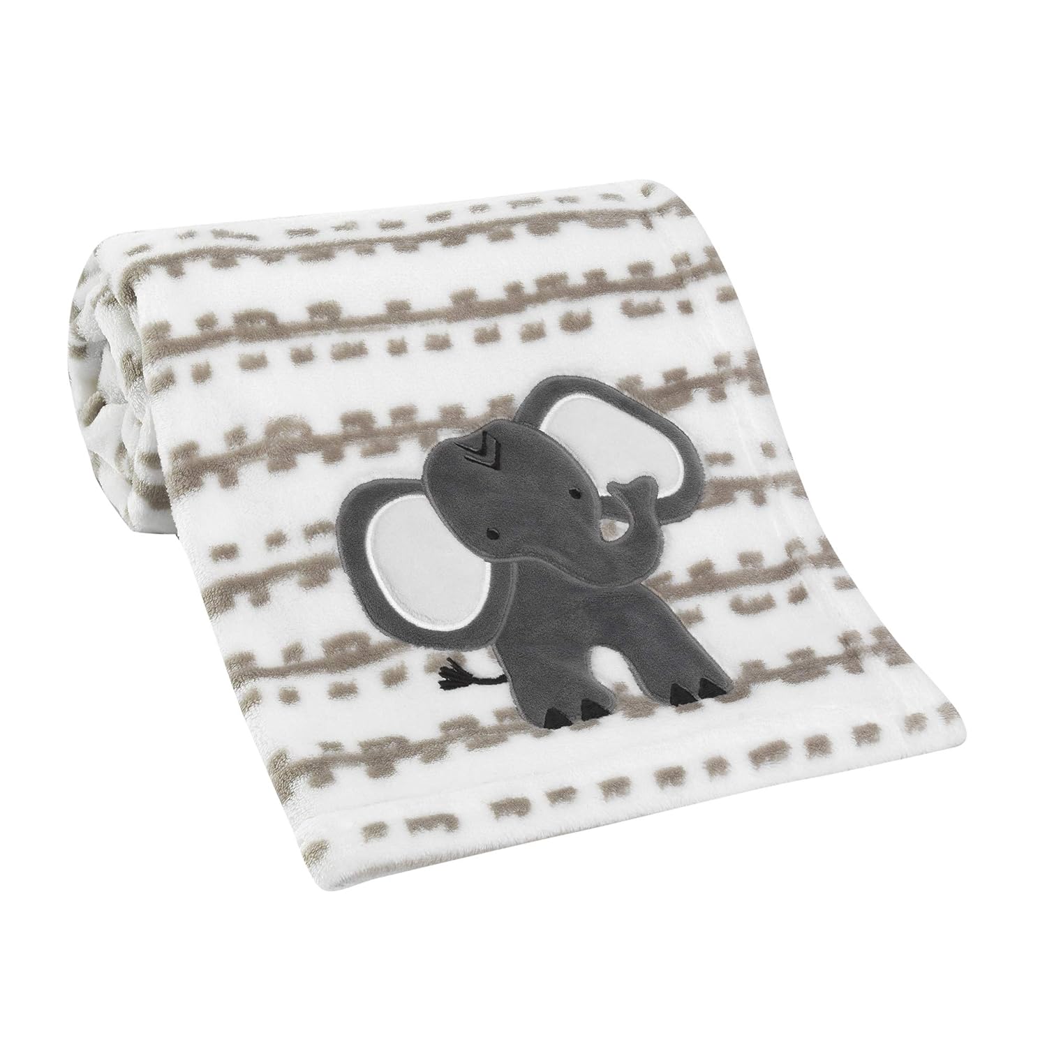 Jungle Safari Elephant Plush Minky Blanket