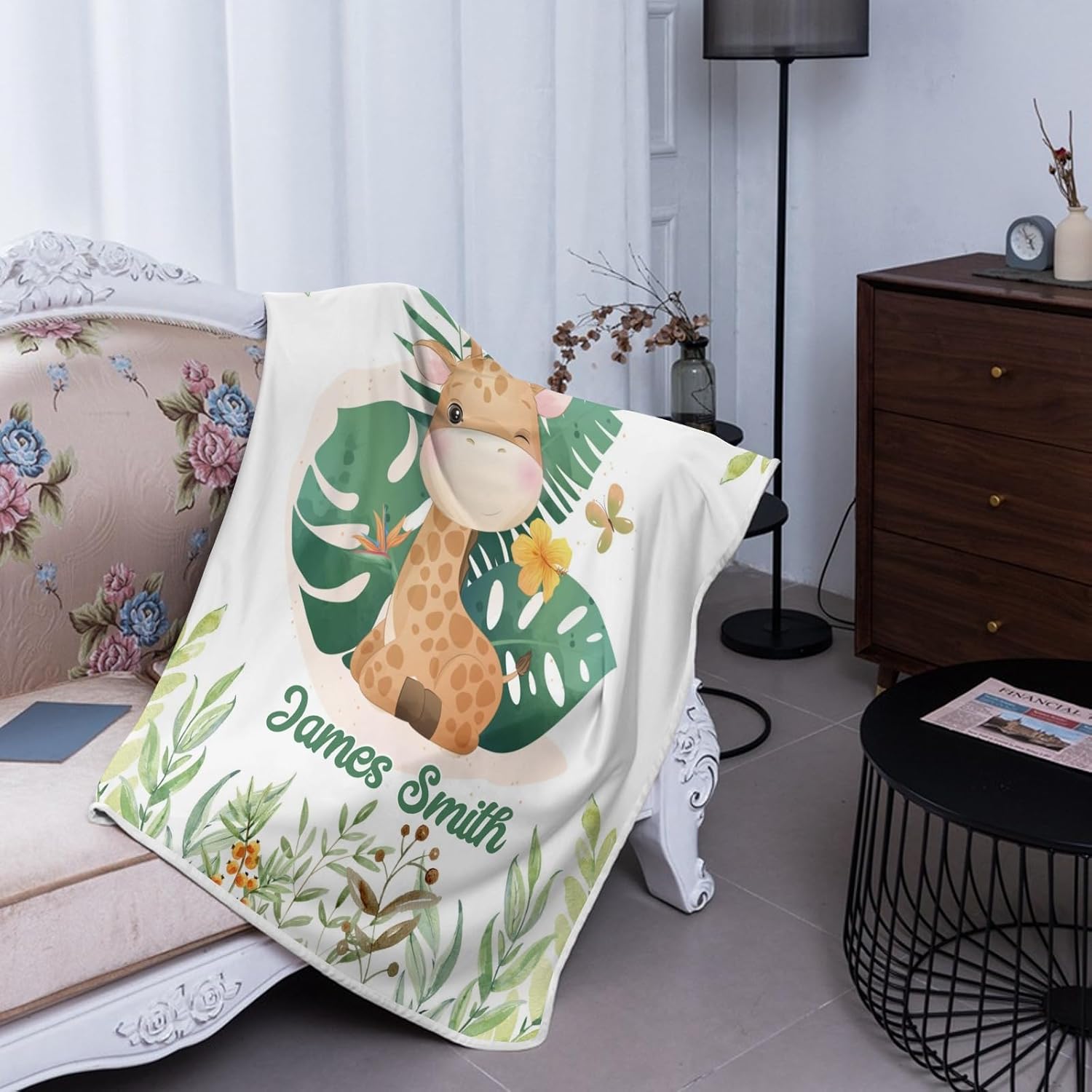 Deven Cute Giraffe Cooling Blanket for Toddler