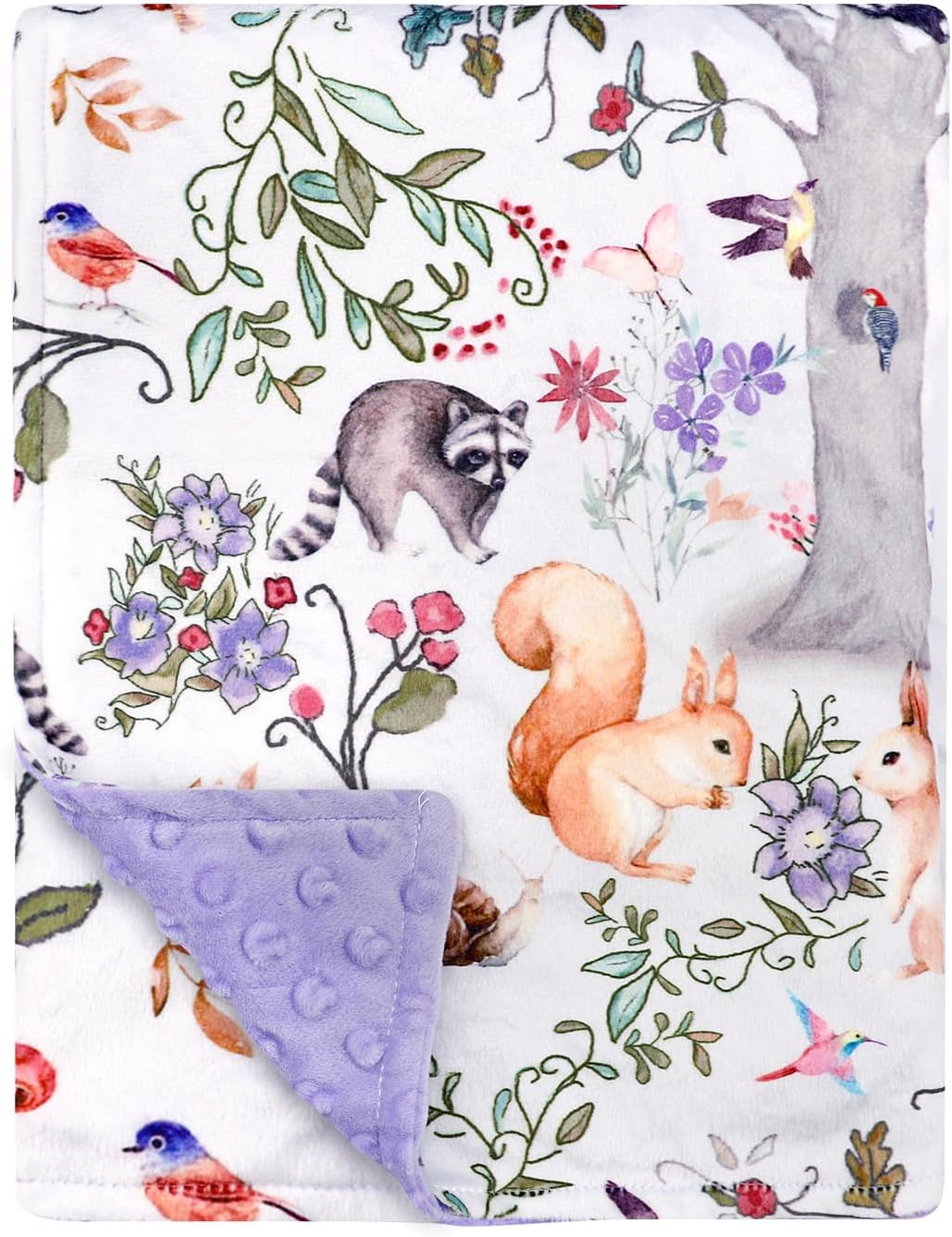 CARUILI Baby Blanket with Woodland Print