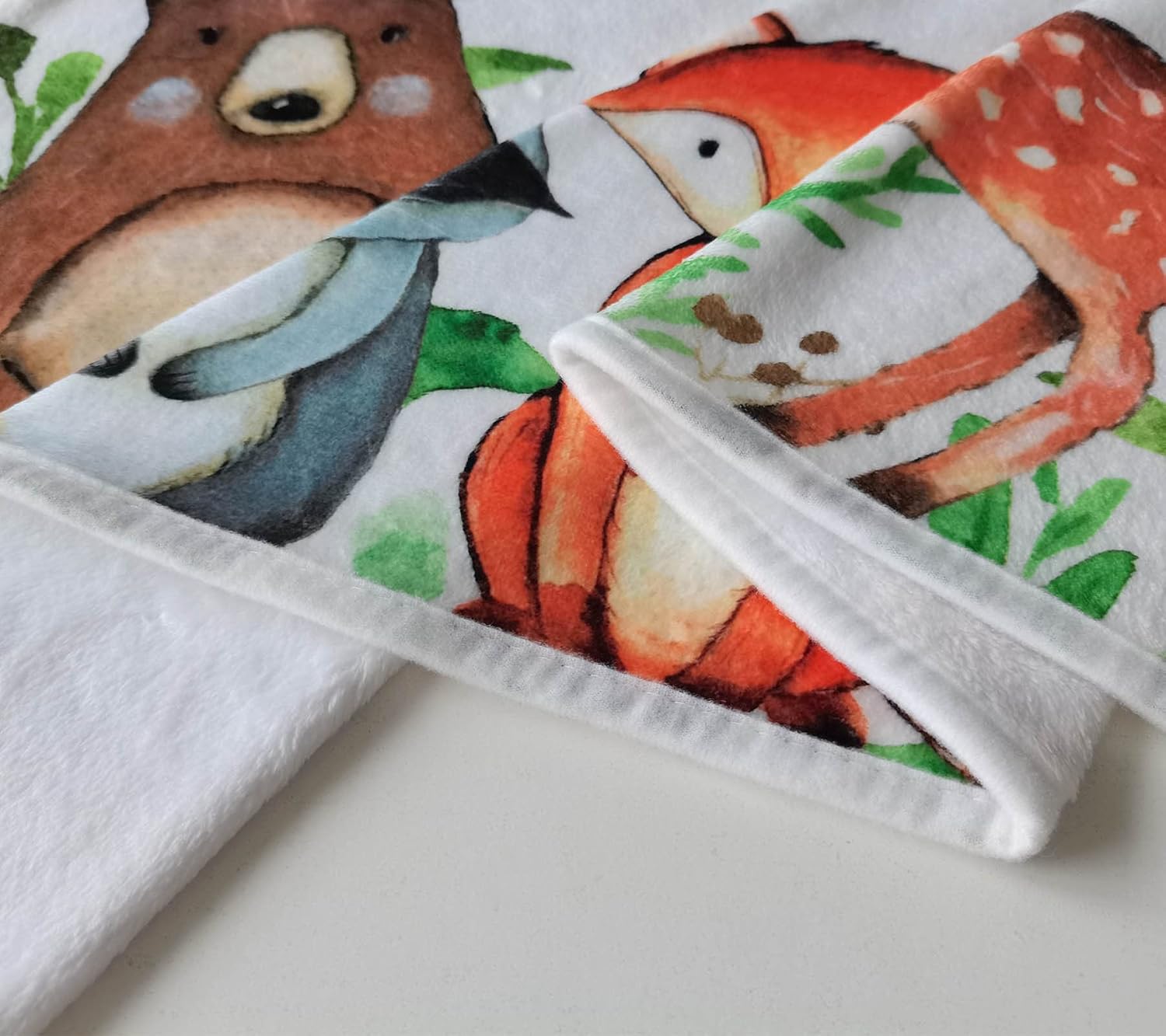 RICEFINE Woodland Baby Milestone Blanket 50x40