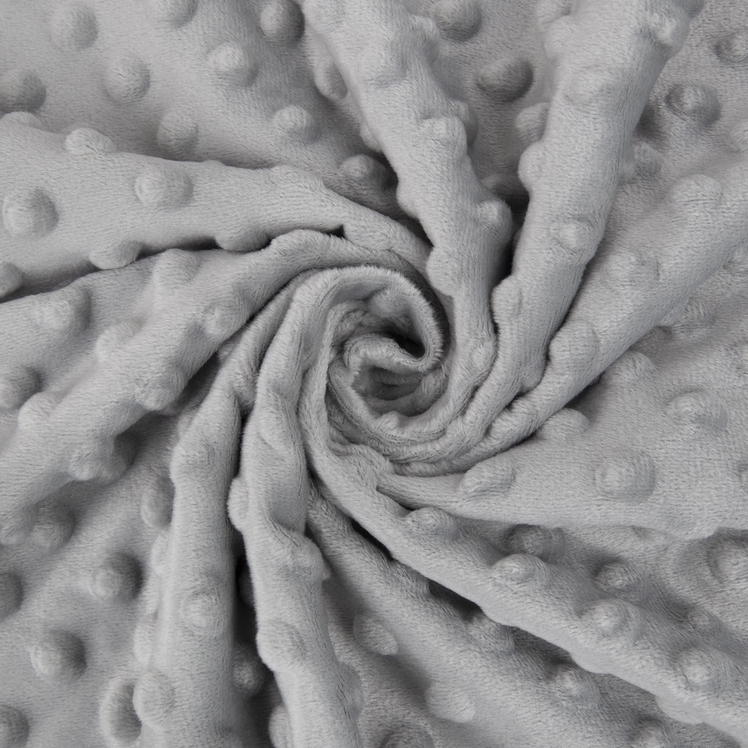 HOMRITAR Soft Plush Baby Blanket with Dotted Backing