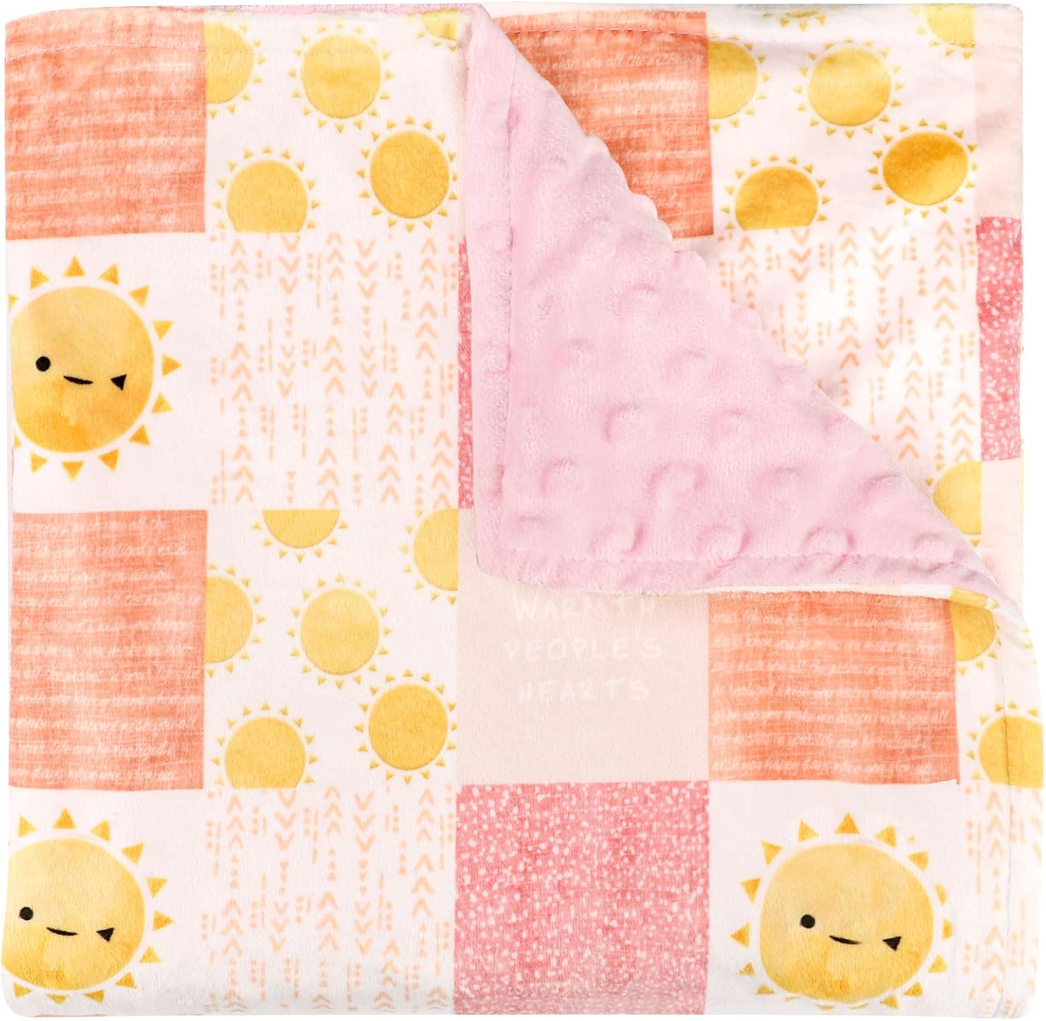 SWESEN Baby Blanket Super Soft Double Layer Mink with Dotted Backing