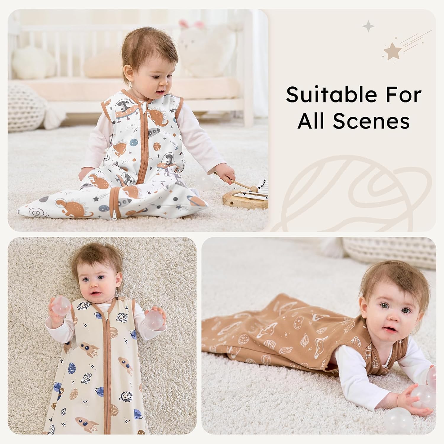 FIEMOL 3 Pack Baby Sleep Sack 18-24 Months