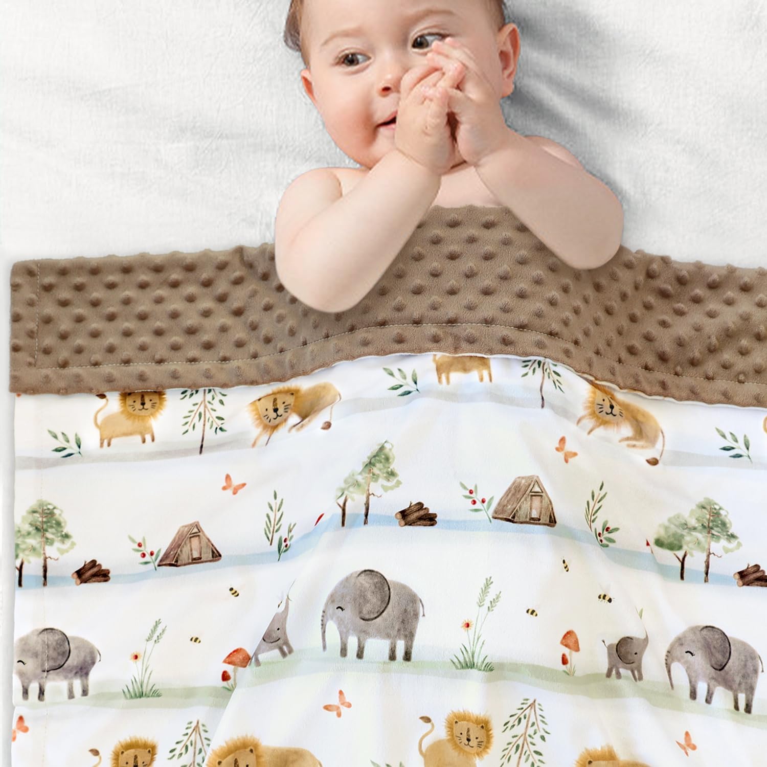 BORITAR Baby Blanket 30x40 Inch Plush Minky