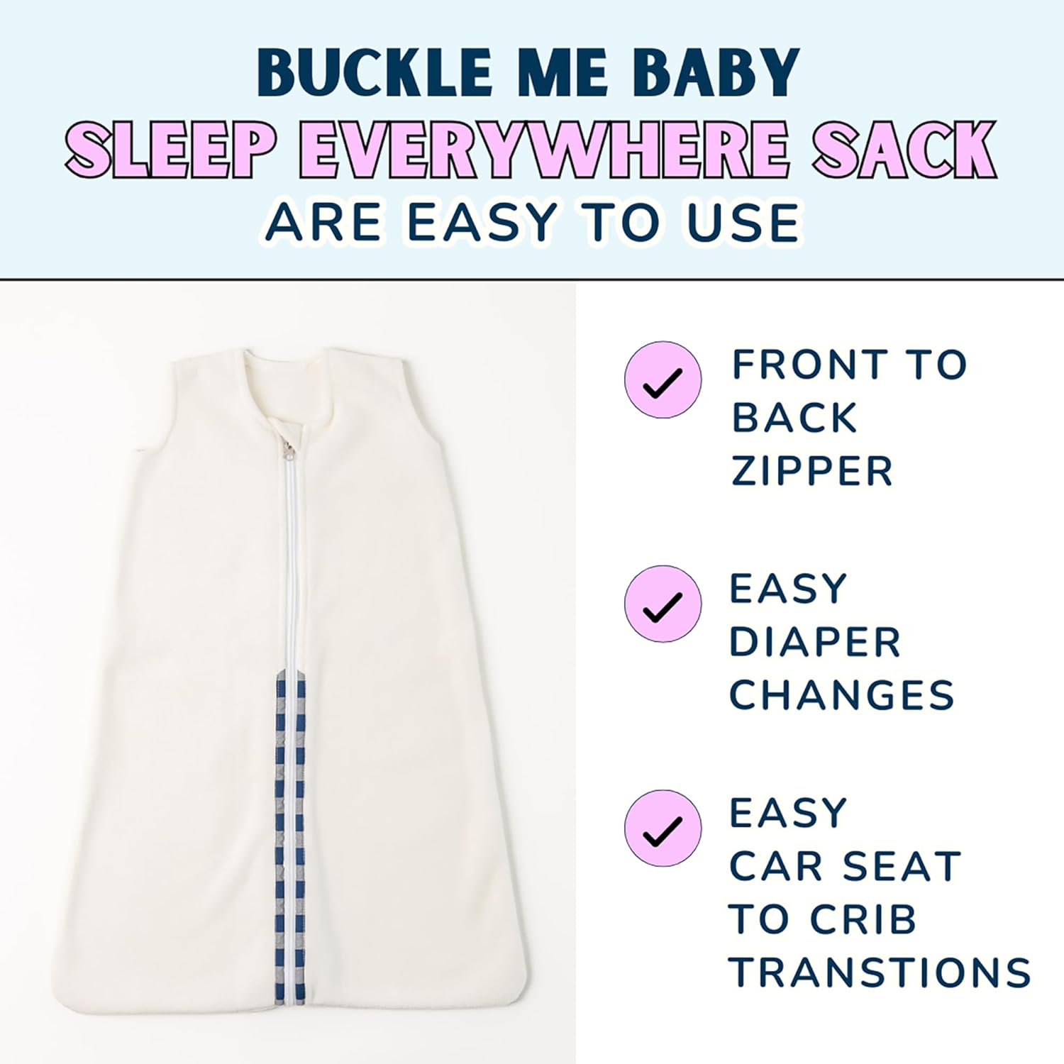 Buckle Me Baby Coats Wearable Blanket for Car Seat to Crib